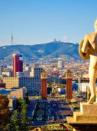 Barcelona, pohled na Plaza de Espana