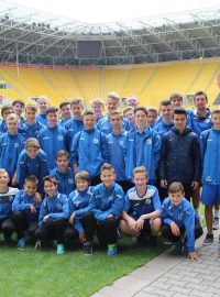 Mladí ústeční fotbalisté v Drážďanech