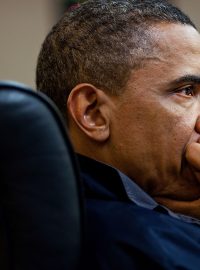 Prezident Barack Obama během akce na dopadení bin Ládina