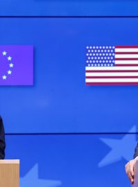 Americký viceprezident Mike Pence a předseda Evropské rady Donald Tusk
