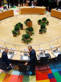 Jednací místnost Evropské rady v Bruselu