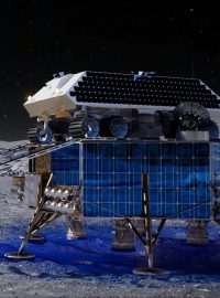 Těžební systém na Měsíci podle Masten Space Systems