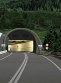 Vizualizace tunelu pod Červenohorským sedlem z původní studie z roku 1999
