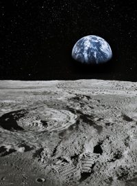 Pohled na Zemi z Měsíce