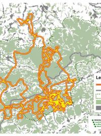 Mapa s pohybem medvědice