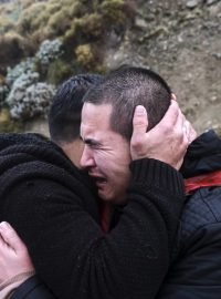 Migranti poté, co vstoupili na řecké území