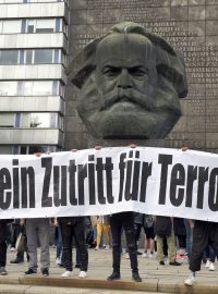 Demonstrace v saském Chemnitz