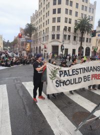 Propalestinské protesty (Jewish activists rally to call for cease-fire in the Gaza Strip shuts down)