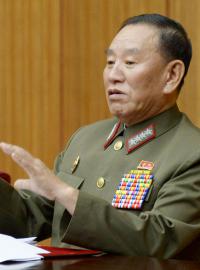 Místopředseda ústředního výboru Korejské strany práce Kim Jong-čcho na archivním snímku.
