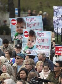 Protesty proti norskému úřadu Barnevernet v centru Osla v roce 2016.