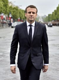 Nový francouzský prezident Emmanuel Macron během ceremonie