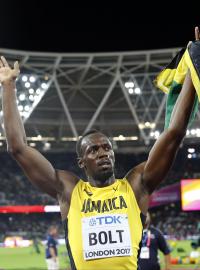 Jamajský sprinter Usain Bolt se loučí s fanoušky.