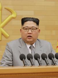 Severokorejský vůdce Kim Čong-un během svého novoročního projevu