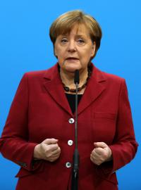 Páteční projev kancléřky Merkelové před zahájením vyjednávání o vládní koalici.