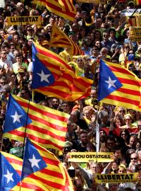 Nedělní protesty v Barceloně