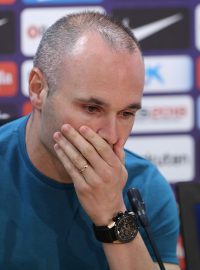 Andrés Iniesta na tiskové konferenci