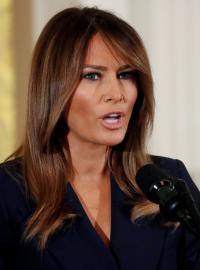 Melania Trumpová, manželka amerického prezidenta.