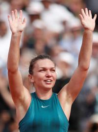 Simona Halepová po vítězství na Roland Garros