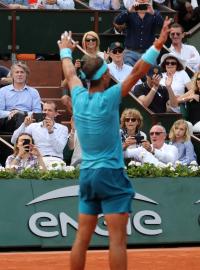 Rafael Nadal po vítězství na French Open