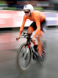 Ellen Van Dijková na cyklistickém mistrovství Evropy v nizozemnském Alkmaaru