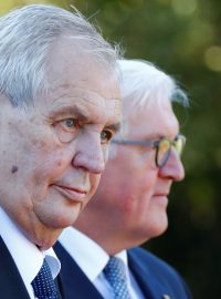 Miloš Zeman s německým prezidentem Frank-Walterem Steinmeierem