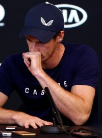 Britský tenista Andy Murray na tiskové konferenci