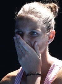 Tenistka Karolína Plíšková po vítězství nad Serenou Williamsovou