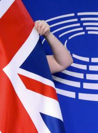 Vlajka Velké Británie v Evropské parlamentu