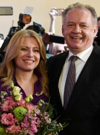 Zuzana Čaputová vystřídá Andreje Kisku na postu slovenského prezidenta v půli června. Pogratulovat jí přišel do volebního štábu