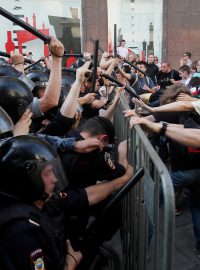 Sobotní protivládní protesty v Moskvě