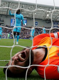 Brankář Tottenhamu Hugo Lloris utrpěl zranění v zápase s Brightonem