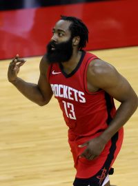 Rozehrávač James Harden v dresu Houstonu