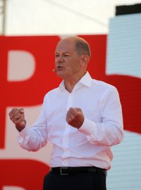 Spolkový ministr financí a kandidát sociálních demokratů na kancléře Olaf Scholz