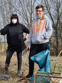 Dominik Peška s místostarostkou Medlánek Kateřinou Žůrkovou.