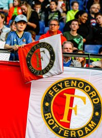 Fanoušci Feyenoordu na stadionu známým pod přezdívkou De Kuip
