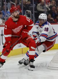 Filip Hronek v zápase proti New York Rangers