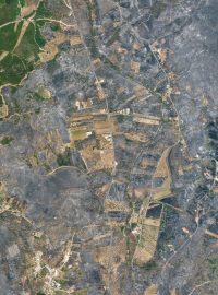 Satelitní snímky požárů v portugalské Leirie