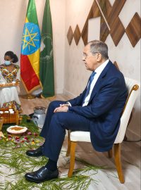 Ministr zahraničí Lavrov na návštěvě v Etiopii
