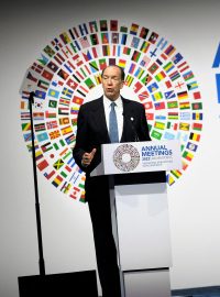 Ředitel David Malpass Světové banky na výročním zasedání