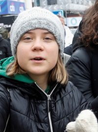 Švédská ekologická aktivistka Greta Thunbergová v Davosu