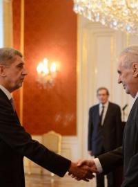 Prezident Miloš Zeman jmenoval šéfa ANO Andreje Babiše premiérem