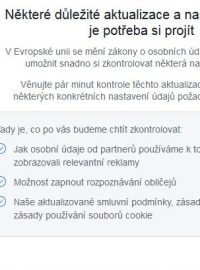 Čtení právních textů nebaví asi nikoho, ale dle GDPR mají firmy povinnost o osobních údajích zákazníků mluvit sroumitelně. I proto Facebook změny v ochraně soukromí vysvětluje vcelku srozumitelně.