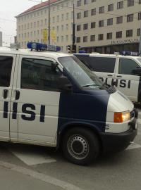 Finské policejní dodávky. (Ilustrační snímek)