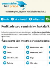 Webová stránka seminarkybezprace.cz
