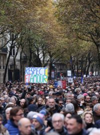 Demonstrace proti antisemitismu v Paříži