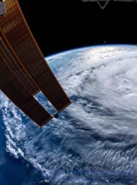 Hurikán Florence z Mezinárodní vesmírné stanice. Fotografie z 12. září 2018