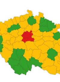 Nový semafor českých okresů představený ministrem Romanem Prymulou (za ANO) v pátek 2.10.