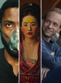 Očekávané filmové premiéry roku 2020: (zleva) Tenet, Mulan, Zátopek, Birds of Prey, Není čas zemřít, Malé ženy