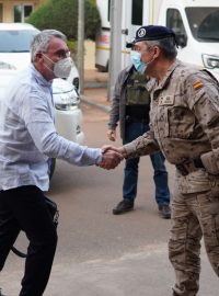 Ministr obrany Lubomír Metnar během návštěvy Mali