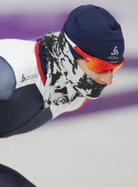 Martina Sáblíková na tréninku před zahájením zimních olympijských her v jihokorejském Pchjončchangu.